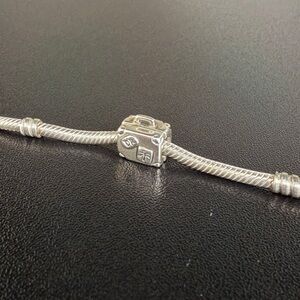 Retired Pandora Silver Suitcase Charm